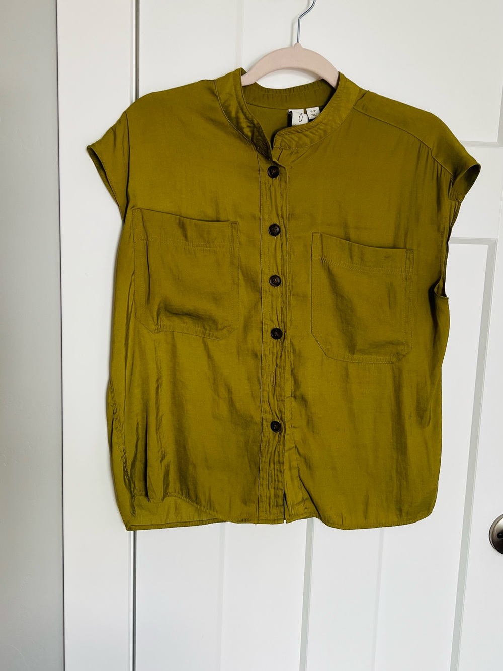 Joie Olive-Tone Shell Top